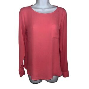 LOFT Ann Taylor Coral Blouse SZ XS
